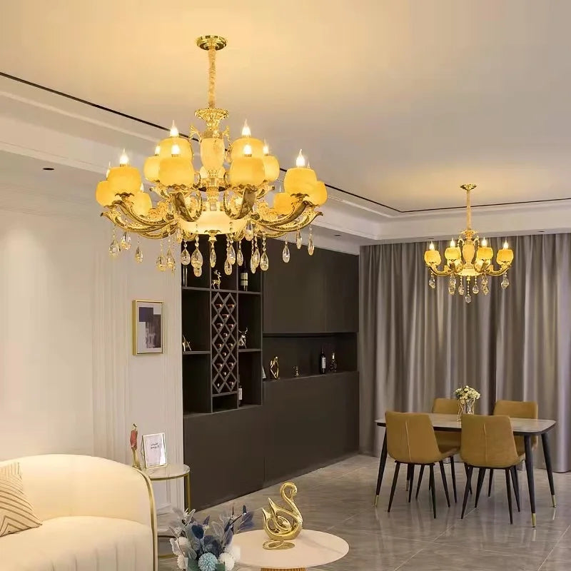 lustre moderne en alliage de zinc style rétro pour ambiance chaleureuse - vue 5 sur 12