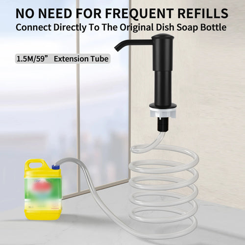 distributeur de savon pour cuisine avec tube d'extension intégré - vue 5 sur 9