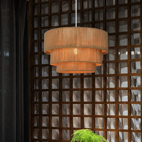 applique murale en corde de chanvre de chambre à coucher salle à manger salon allée japonaise - vue 5 sur 10