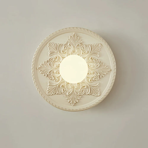 applique murale sculptée française éclairage de décoration classique - vue 2 sur 7