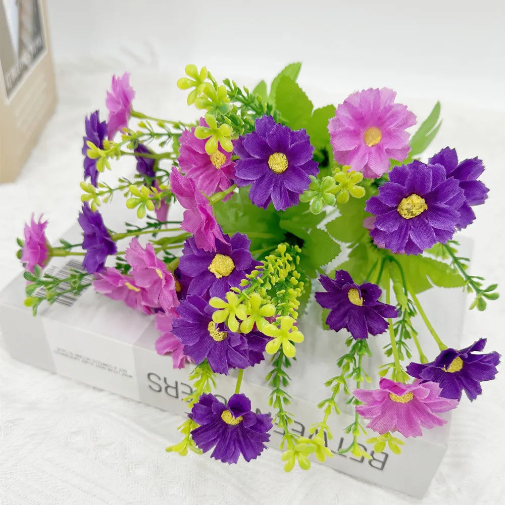 lot de fleurs artificielles résistantes aux uv pour décoration extérieure - vue 6 sur 16