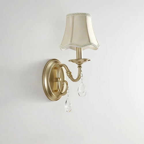 applique murale en cristal et tissu style rural américain pour hôtel - vue 6 sur 6