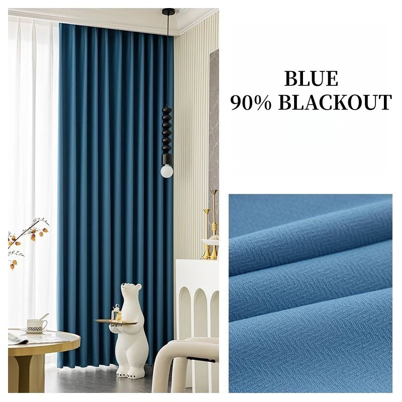 Rideau chenille occultant insonorisant luxe chambre salon moderne - vue 4 sur 9