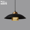 suspension en fer rétro soucoupe volante style industriel luxe
