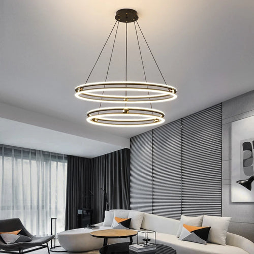 lustre led circulaire minimaliste dimmable éclairage rmodern - vue 2 sur 11