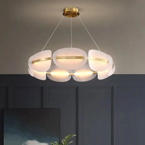 lustre nordique design créatif à feuilles en acrylique - vue 3 sur 8