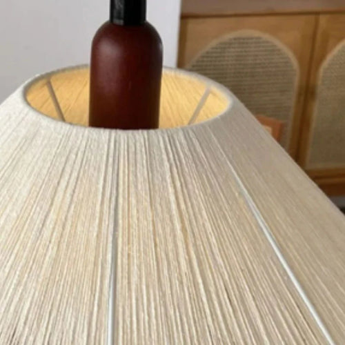 suspension 	 style en corde de chanvre bois réglable - vue 6 sur 7
