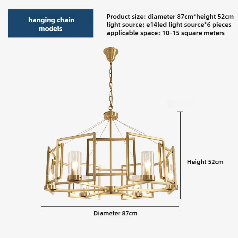 suspension en cuivre design créatif pour un éclairage élégant - vue 8 sur 9
