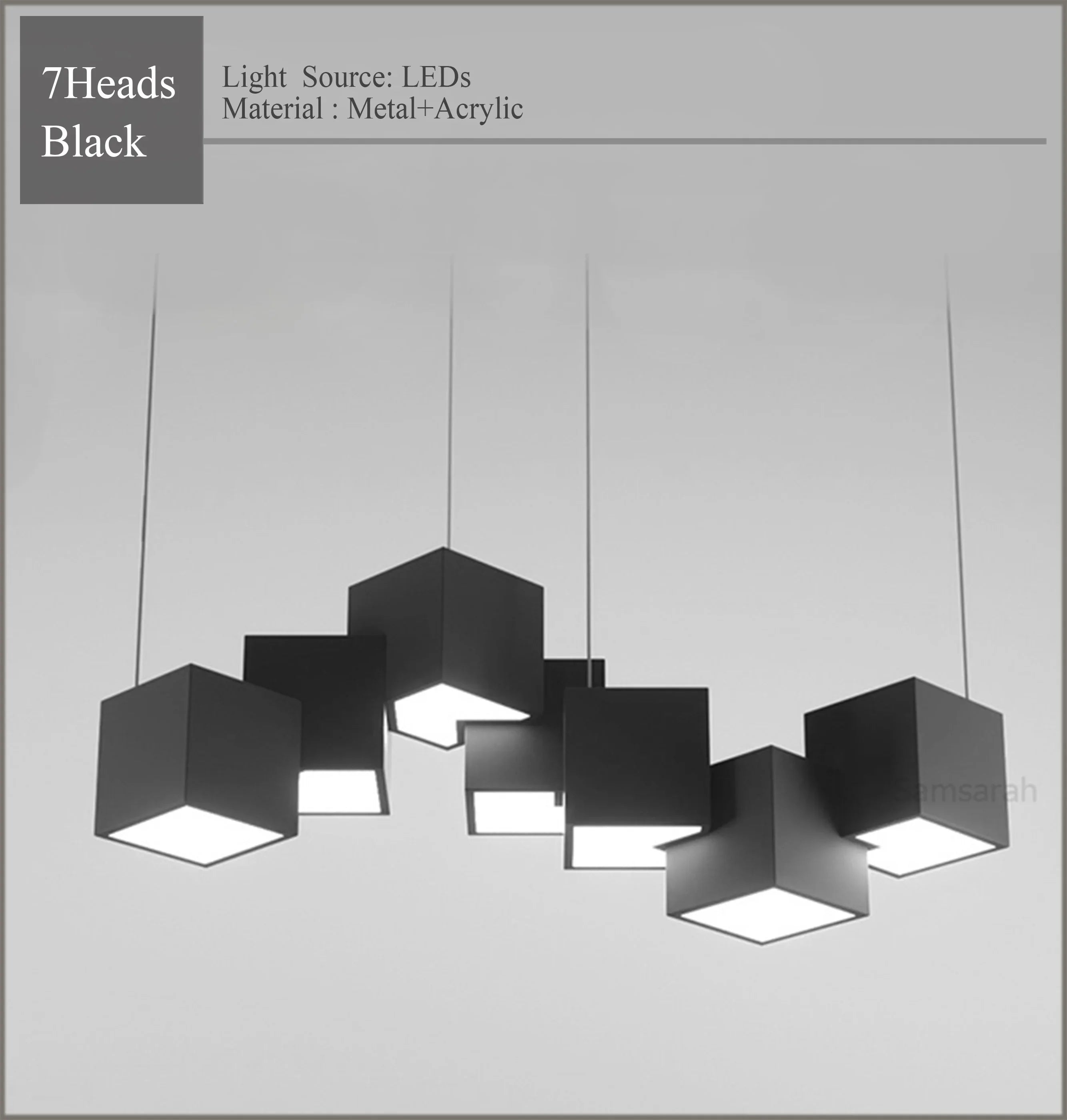 2024 Magic Cube Led Creative Pendant Light Ceilng Hanging Lamp for Dining Room Living Room Light Fixture Samsarah Lighting - vue 9 sur 10