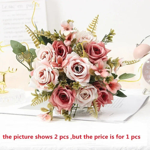 bouquet de roses artificielles pour décoration et cadeau de fête - vue 14 sur 13