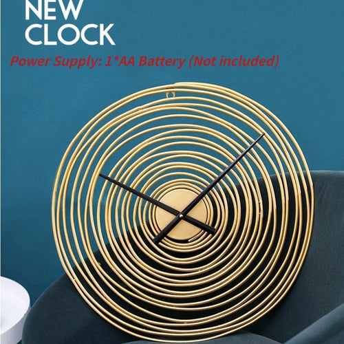 horloge murale moderne en métal super silencieuse décorative - vue 3 sur 7
