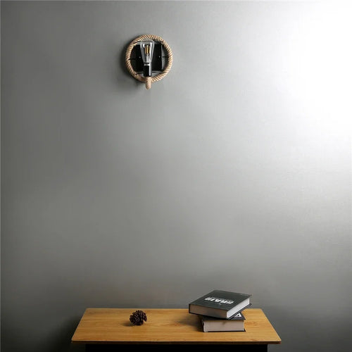 applique murale rétro en corde de chanvre pour intérieur - vue 3 sur 10