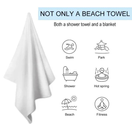 Serviette de plage motif fruits seche rapide voyage - vue 5 sur 6