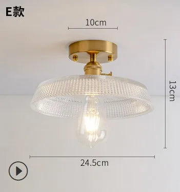 Plafonnier en verre japonais unique - vue 16 sur 18