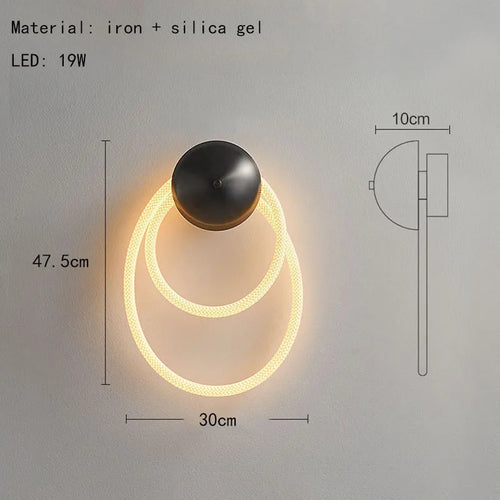 applique murale créative en silicone avec lumière douce 3000k - vue 11 sur 10