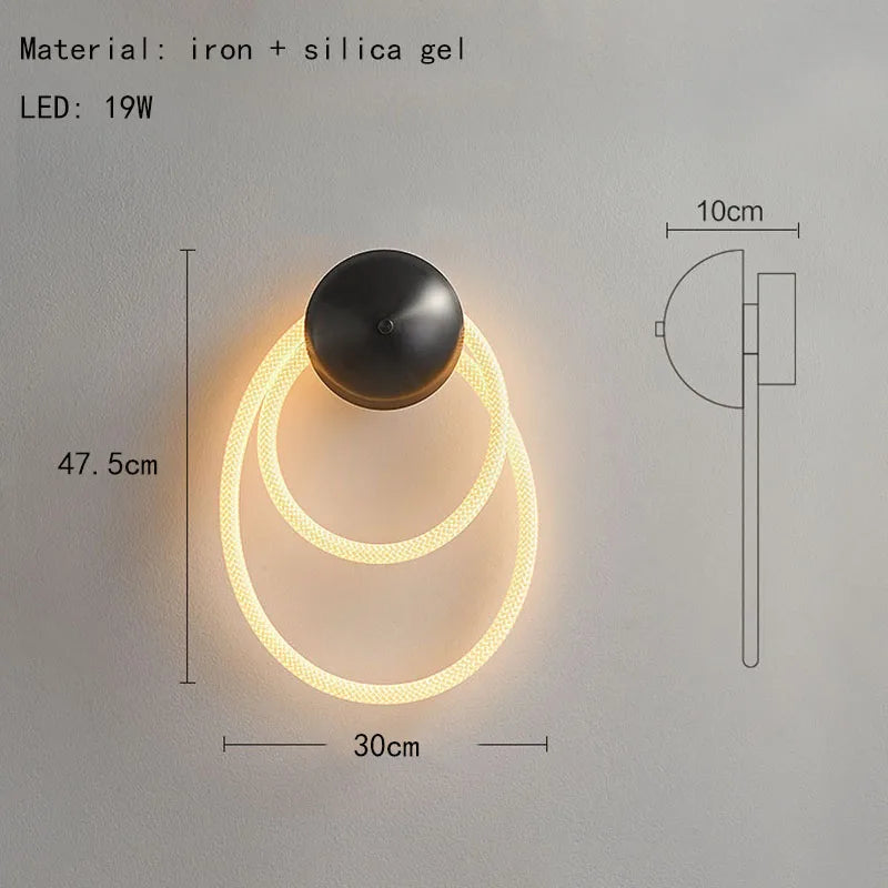 applique murale créative en silicone avec lumière douce 3000k - vue 10 sur 10