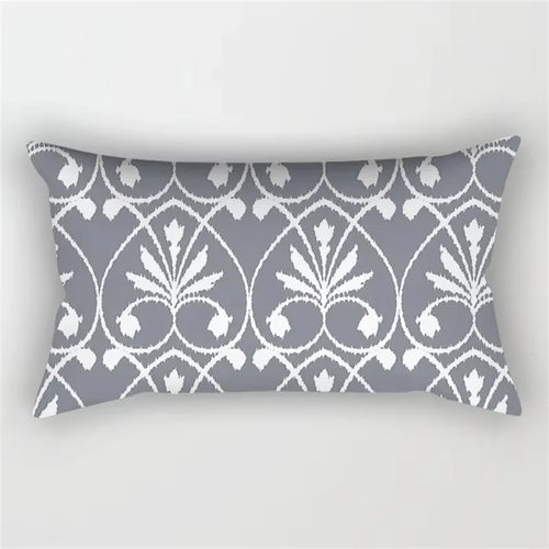 housse de coussin géométrique grise décorative pour chambre ou salon