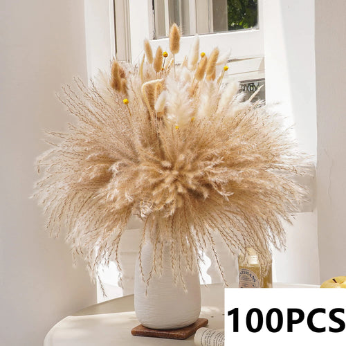 bouquet dherbe de pampa naturelle pour décoration et cadeaux - vue 9 sur 18