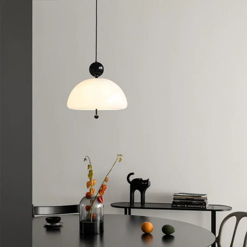 lustre rétro médiéval en verre crème pour intérieur élégant - vue 5 sur 11