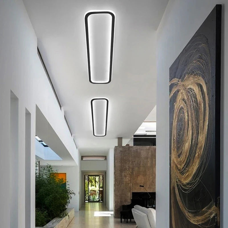 lustre moderne à leds avec télécommande et lumière variable - vue 4 sur 11
