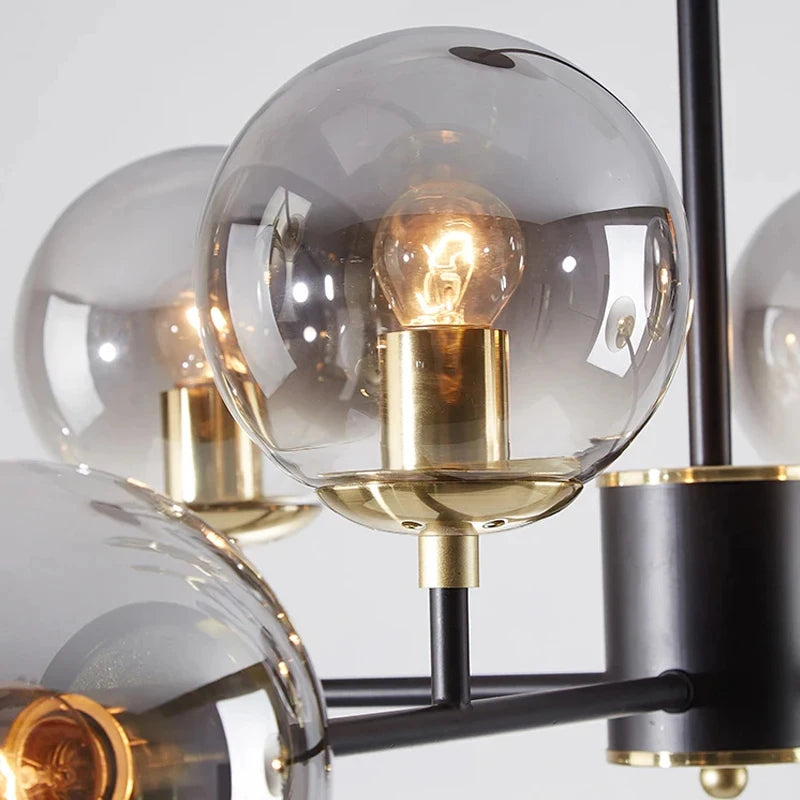 lustre en verre nordique suspension moderne pour décoration intérieure - vue 3 sur 8