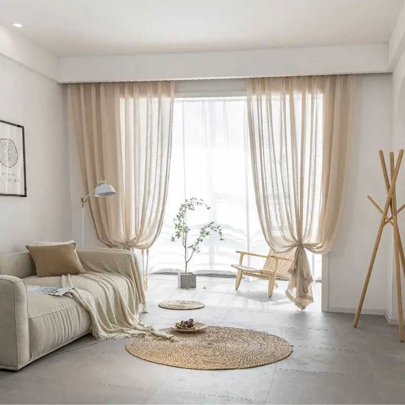 Rideau japonais plissé minimaliste pour salon chambre baie - vue 2 sur 11