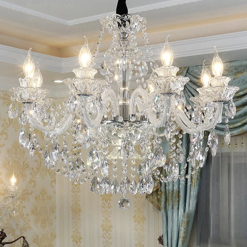 lustre moderne en cristal design pour décoration intérieure - vue 5 sur 17