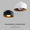 plafonnier Nordique moderne noyer bois Texture Led pour chambre salon cuisine étude allée balcon rond G9 lustre lumière