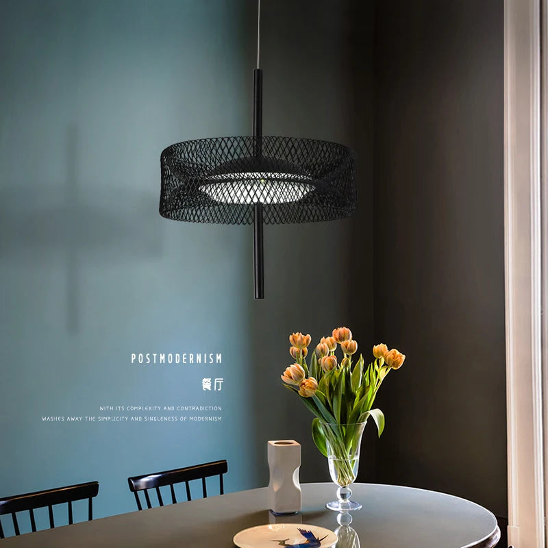 suspension en fer design éclairage intérieur à intensité variable - vue 3 sur 11