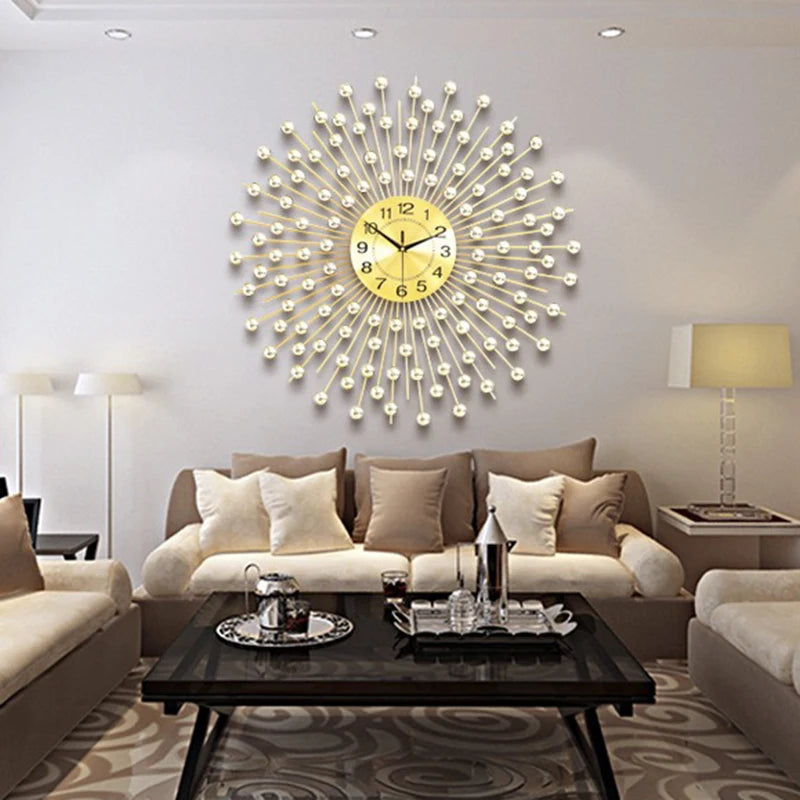 horloge murale en métal design créatif et silencieuse - vue 3 sur 9