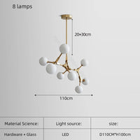 lustre minimaliste en verre pour un éclairage élégant