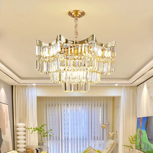 lustre moderne en cristal pour un éclairage luxueux - vue 10 sur 10