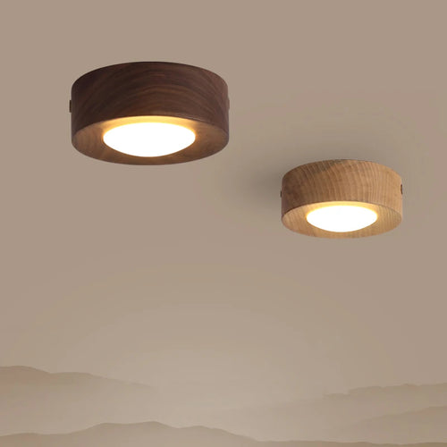 plafonniers en noyer et frêne led pour éclairage décoratif - vue 2 sur 10