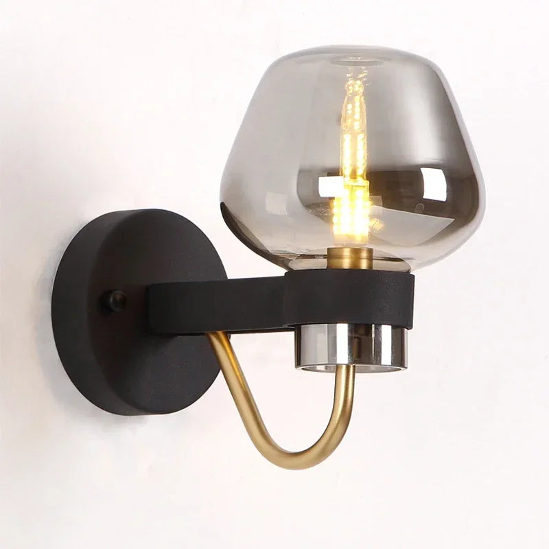 applique murale led en verre pour décoration intérieure moderne - vue 4 sur 12