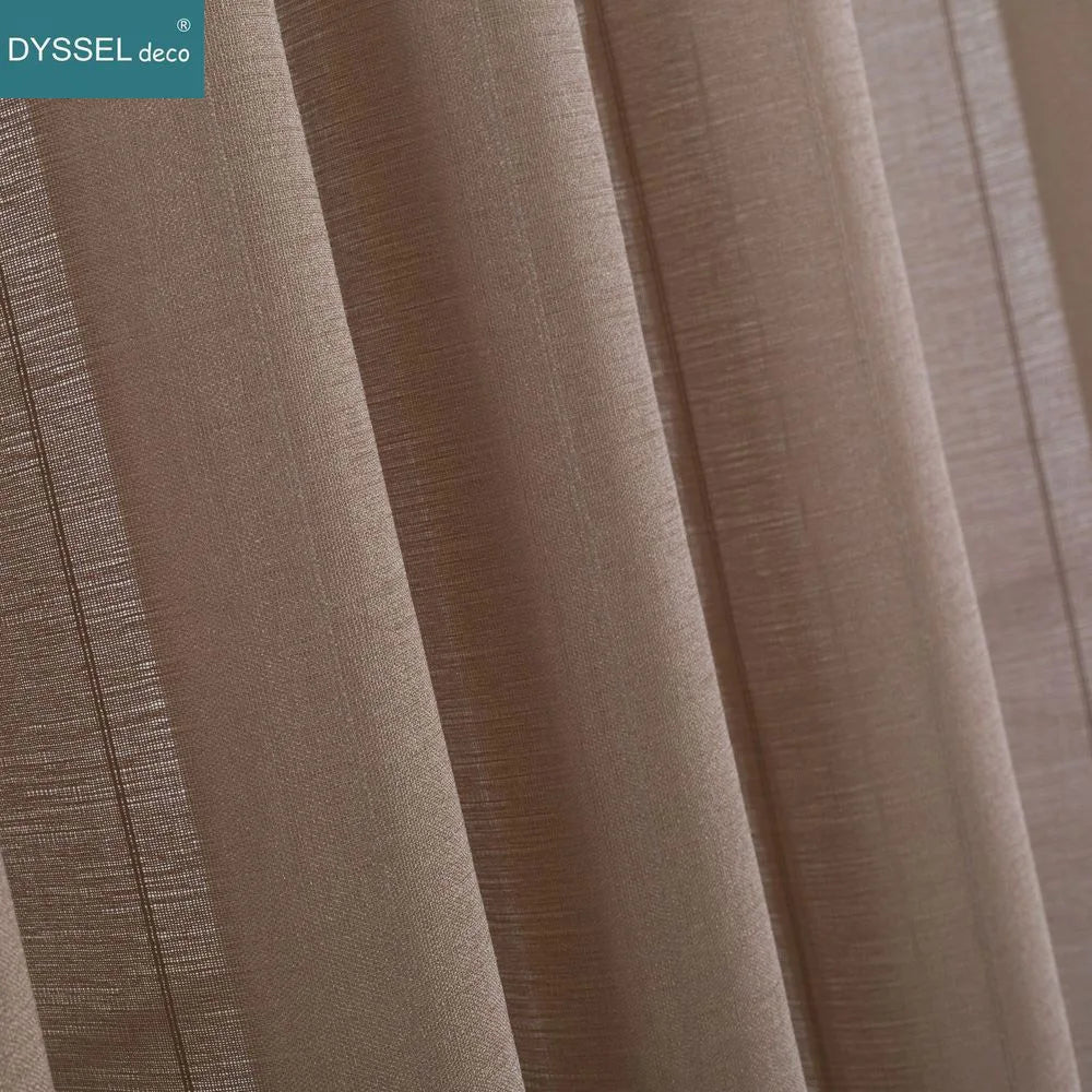 Rideau voilage rayures style europeen pour salon chambre - vue 6 sur 8