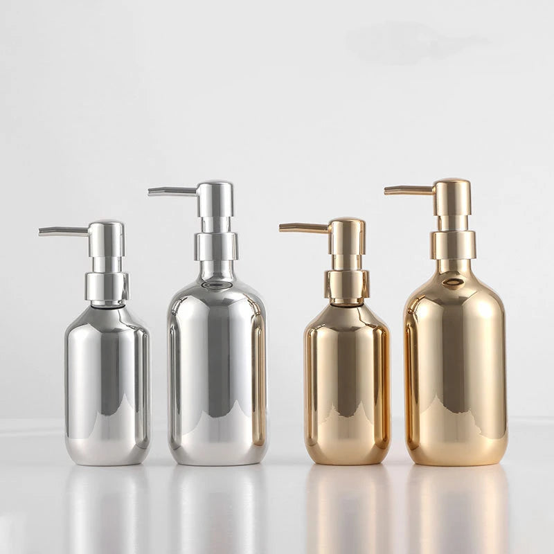 distributeur de savon désinfectant argent rechargeable 300 à 500 ml - vue 2 sur 14