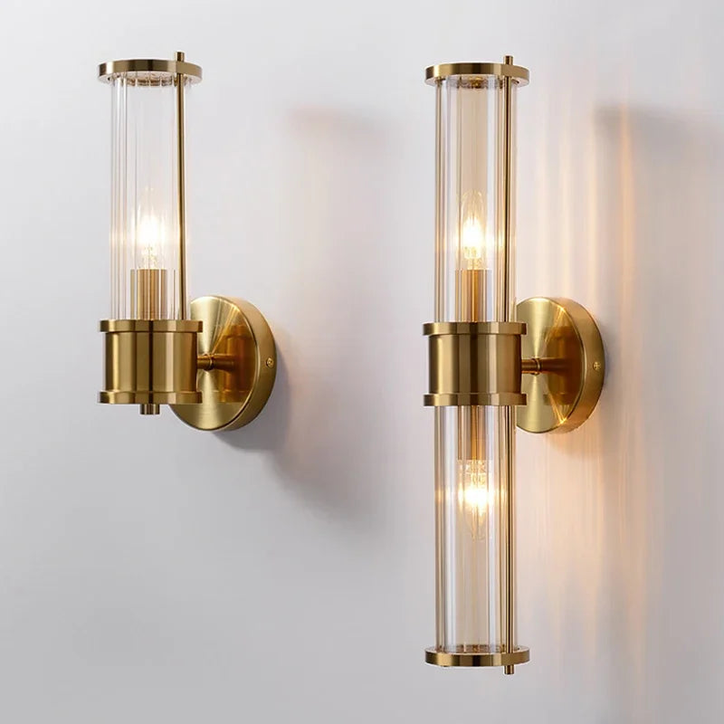 applique murale moderne luxe en cristal doré à led - vue 3 sur 8