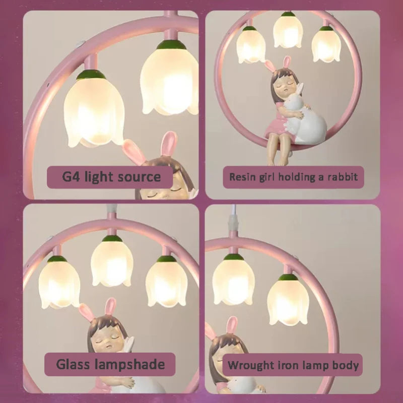 suspension mignonne pour chambre de petite fille moderne - vue 6 sur 12