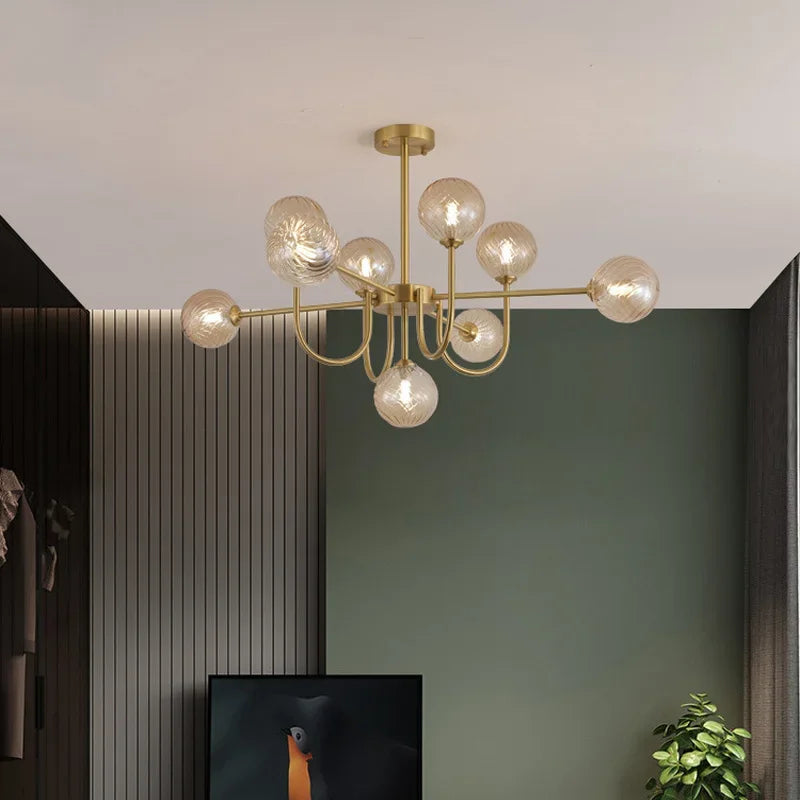 2024 New Pattern Creative U-shaped Magic Bean LED Pendent  Lamp For Living Room Bedroom Lobby Exhibition Hall - vue 5 sur 8
