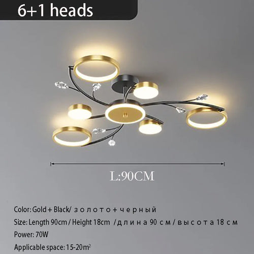 lustre nordique lumineux pour un éclairage intérieur élégant - vue 8 sur 7