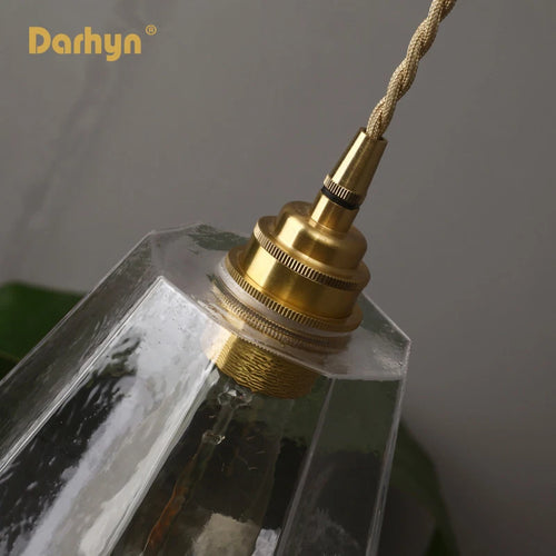 lampes suspendues modernes laiton verre rétro - vue 7 sur 7