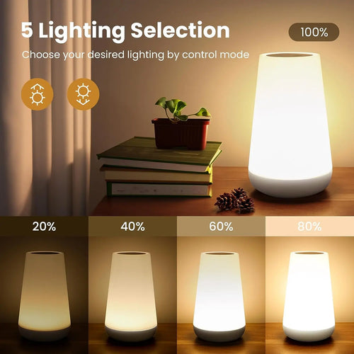 veilleuse rgb 13 couleurs tactile avec télécommande portable rechargeable usb - vue 5 sur 7