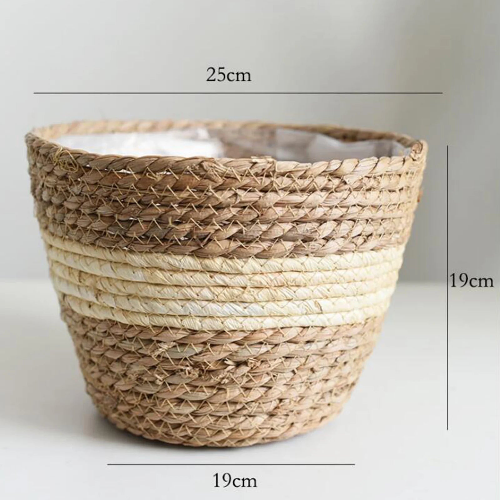 doublures en rotin pour paniers à plantes et décoration jardin - vue 9 sur 12