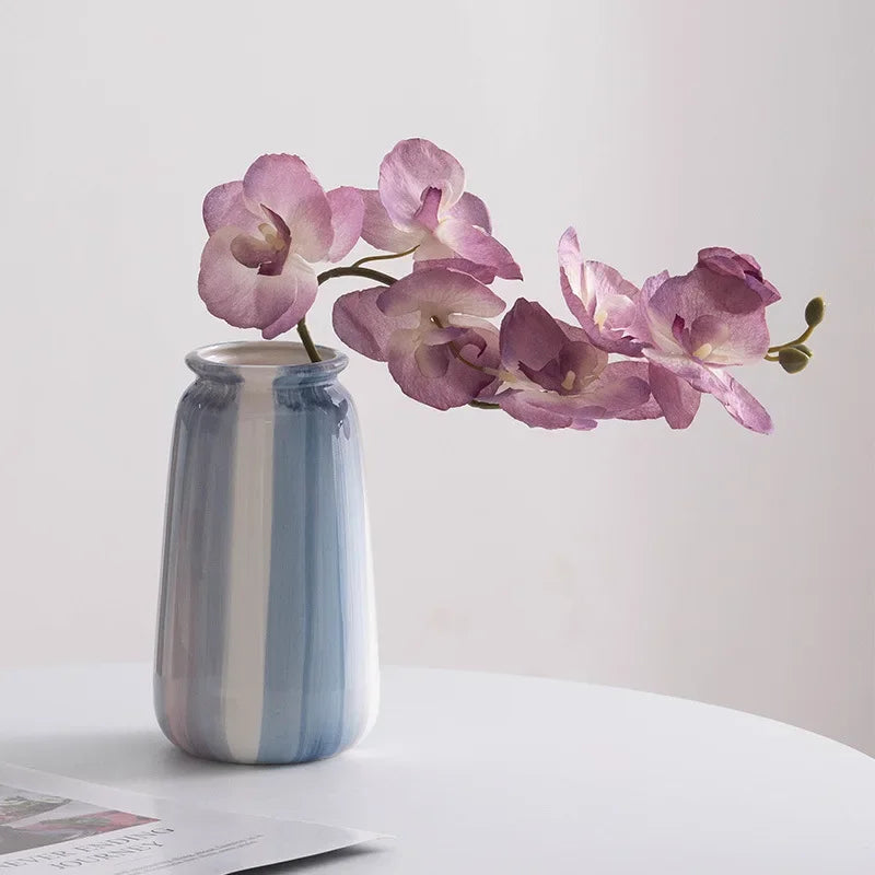 vase en céramique peint à la main pour fleurs séchées et fraîches - vue 4 sur 12