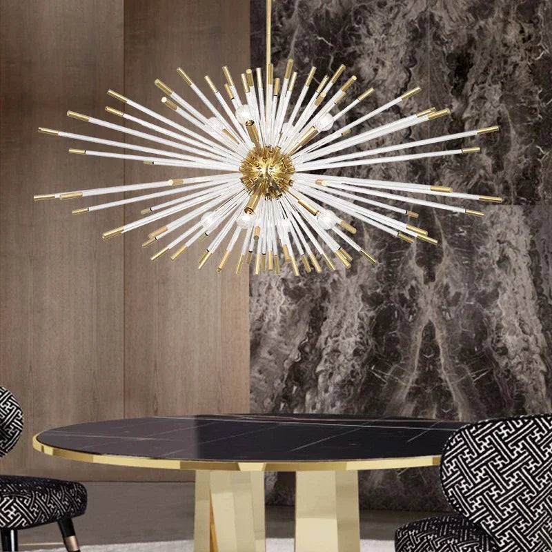 Lustre LED en cristal design moderne décoratif de luxe - vue 4 sur 12