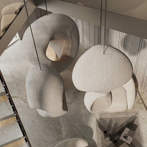 lustre led wabi-sabi moderne irrégulier pour décoration loft - vue 2 sur 12