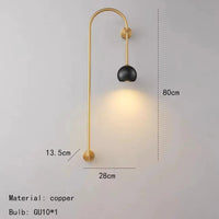 applique murale art déco en cuivre style minimaliste pour intérieur