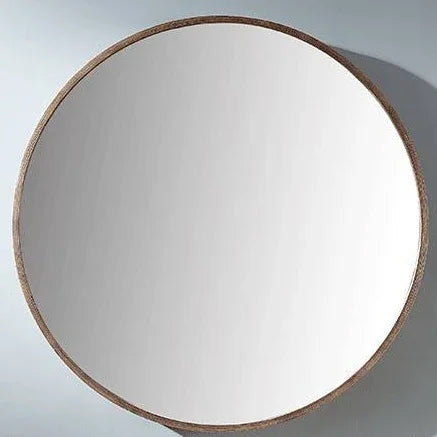 armoire de rangement murale avec miroir décoratif rond - vue 2 sur 8