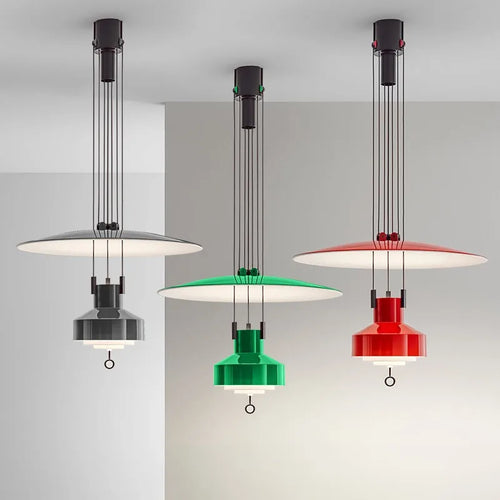 Height Adjustable Suspension Italian Designer Pendant Lamp Hanging Light For Kitchen Restaurant Living Dining Room - vue 2 sur 14