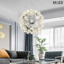 lustre moderne en cristal led pissenlit boule ronde suspension